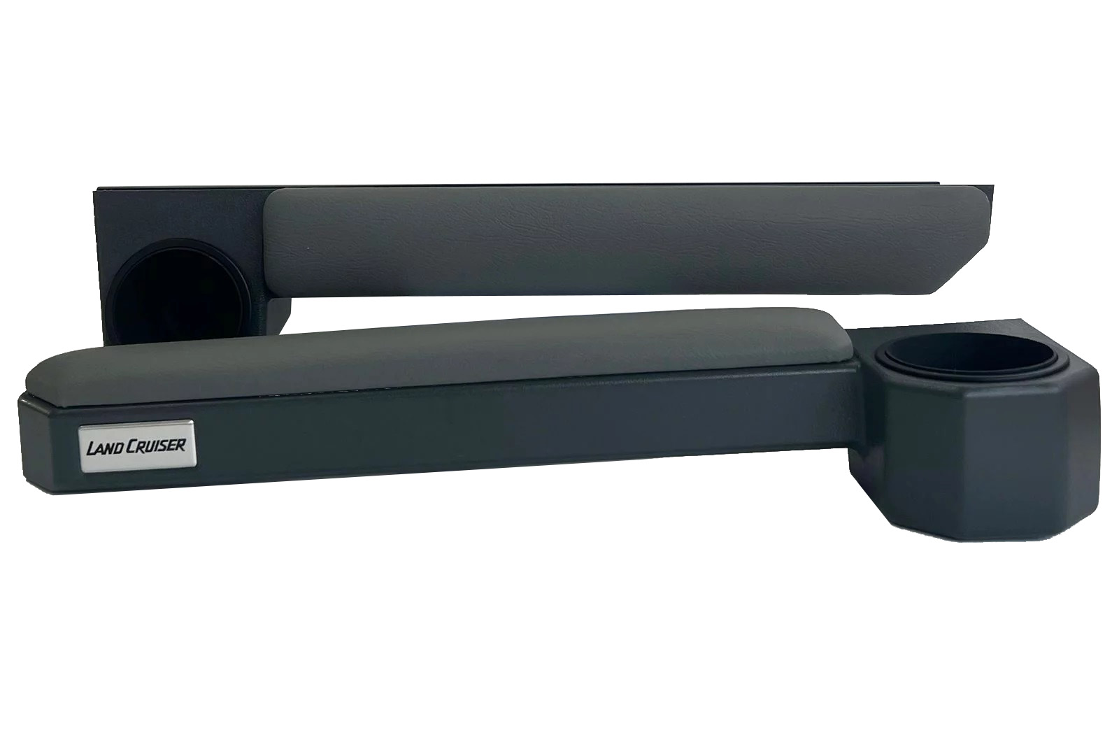 4x4 Center Armrest And Cupholder Set Grey